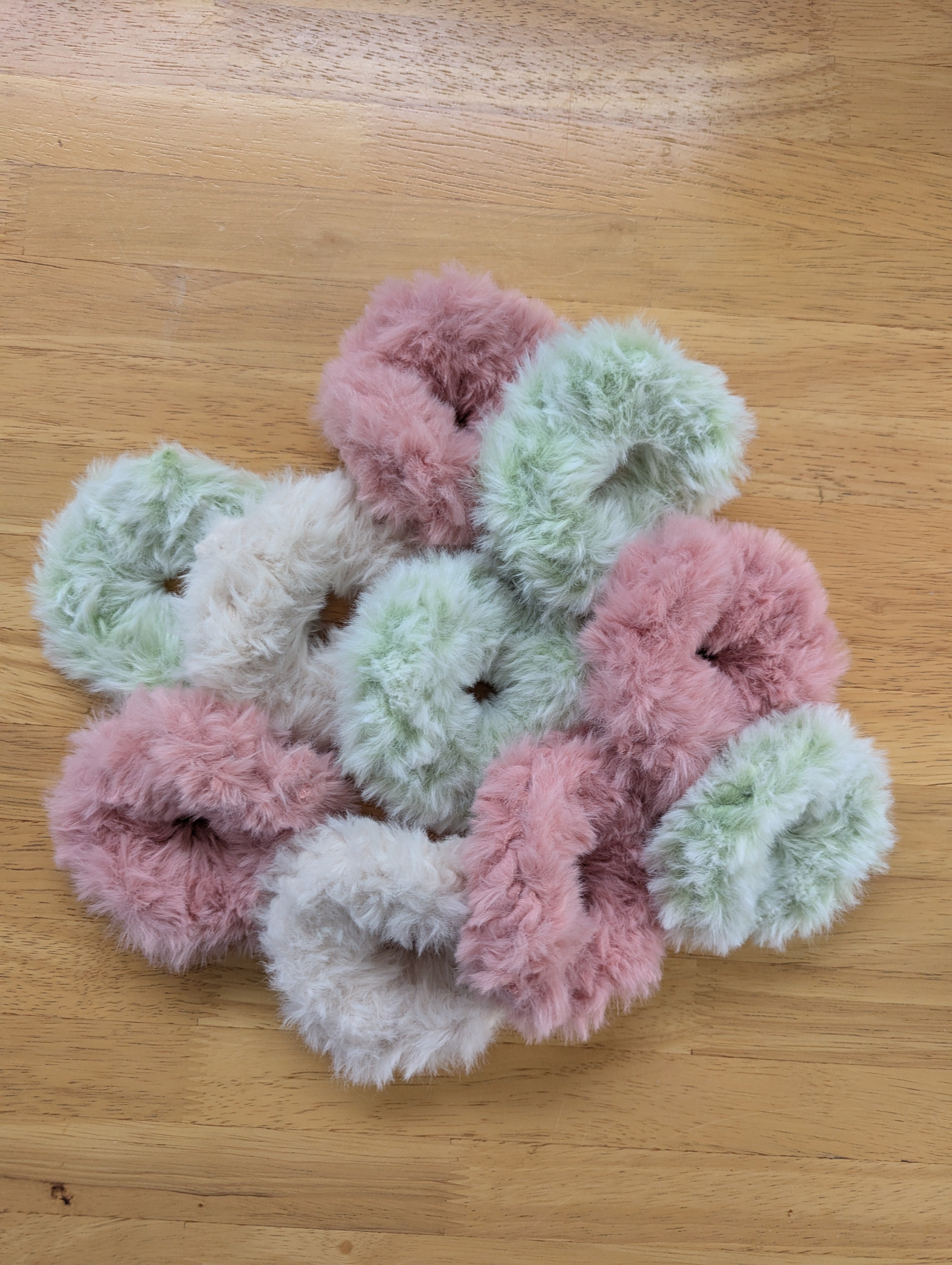 Luxe Fur Yarn Scrunchies - Pack of 10